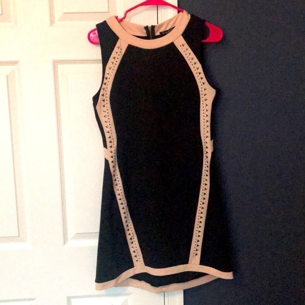Green Envelope Body Contouring Black Cocktail Mini Dress Size Medium